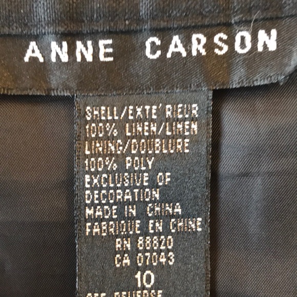 Anne Carson Linen Skirt: Black with Embellishments - Picture 3 of 6